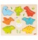 Wooden Montessori Dinosaur Puzzle – 7 Chunky Standing Pieces