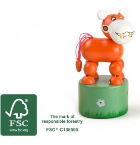 Savannah Animals Wakouwa Wooden Push Toy - Sensory learning and motor skills details
