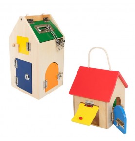 Montessori Wooden Lock Box & Latches Toy - Educational Learning Toy