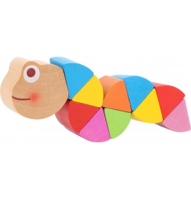 Wooden Flexible Grasping Rattle - Articulated Toy - Sensory learning and motor skills details