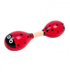 Montessori Rainbow Double Maracas Wooden Rattle - View 1