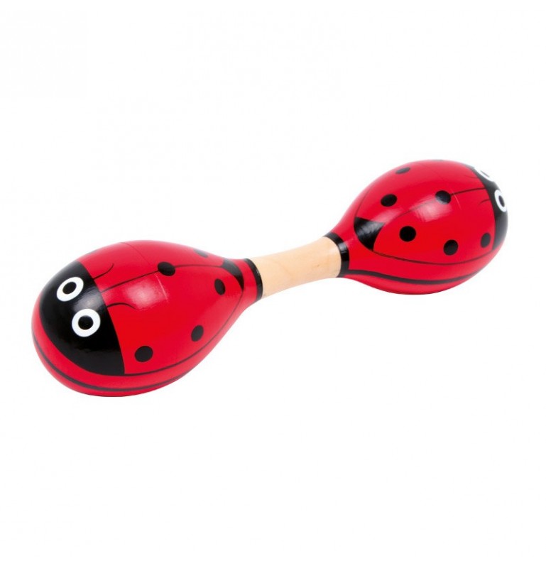 Montessori Rainbow Double Maracas Wooden Rattle - View 1