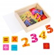Wooden Magnetic Numbers & Math Symbols Set - 40 Pcs - Montessori Educational Toy