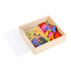 Wooden Magnetic Numbers & Math Symbols Set - 40 Pcs - Sensory learning and motor skills details