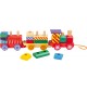 Wooden Stacking Geometric Shape Train - Pull-Along Sorter