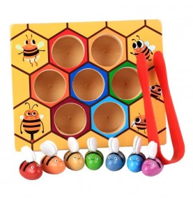 Montessori Wooden Carrot Harvesting & Sorting Game - View 1