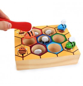 Montessori Wooden Carrot Harvesting & Sorting Game - View 2