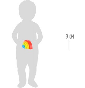 Montessori Wooden Rainbow Stacker - Product in use view 7