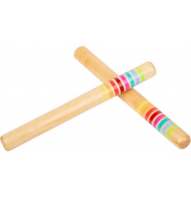 Solid Wood Claves - Pair of Rhythm Sticks - Montessori Educational Toy