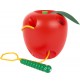 Wooden Apple Threading Toy - Caterpillar Lacing Game