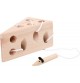 Montessori Wooden Cheese & Mouse Lacing Toy