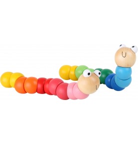 Wooden Flexible Grasping Rattle - Articulated Toy - Product in use view 12