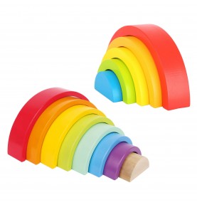 Montessori Wooden Rainbow Stacker - Educational Learning Toy