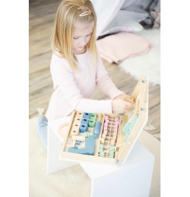 Deluxe Wooden Toolbox Set - Children's Carpentry Toy - Product in use view 7