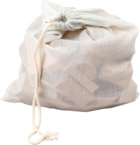 Wooden Building Blocks Set with Linen Storage Bag - Overview of Montessori learning set