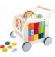 Deluxe Rainbow Wooden Baby Walker & Activity Cart