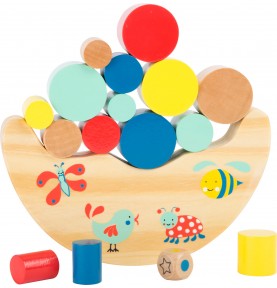 Wooden Moon Balancing Game - Rocking Stacking Toy - Montessori Educational Toy