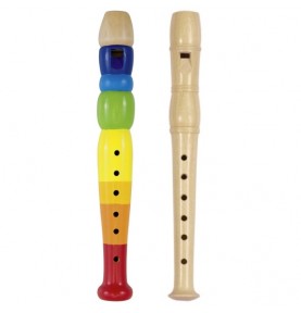 Wooden Recorder Flute - Children's First Musical Instrument - Montessori Educational Toy