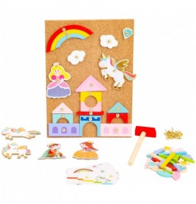 Hammer & Tack Tap-Tap Art Cork Board Playset - Montessori Wooden Educational Toy