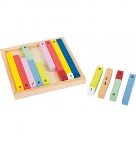 Montessori Wooden Math Calculation Number Rods - Detailed view and wooden finish
