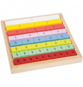 Montessori Wooden Fractions Learning Box - Educational Learning Toy