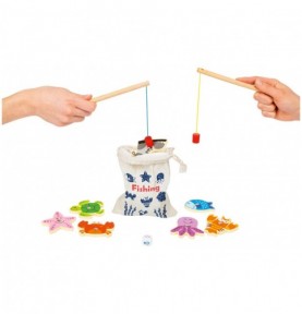 Magnetic Wooden Fishing Game with 2 Rods & Dice - Overview of Montessori learning set