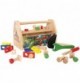 2-in-1 Wooden Tool Box & Mini Workbench Set
