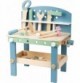 Deluxe Compact Wooden Workbench Playset with Tools