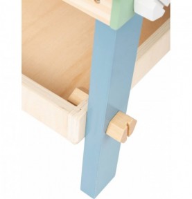 Deluxe Compact Wooden Workbench Playset with Tools - Sensory learning and motor skills details