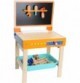 2-in-1 Wooden Workbench & Drawing Desk Playset