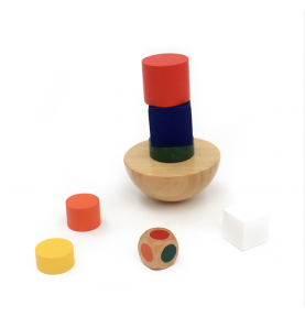 Wooden Rocking Balance Toy - Stacking & Balancing Game - Sensory learning and motor skills details