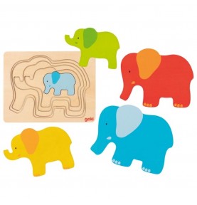 Montessori Layered Wooden Growth Puzzle - Product in use view 6