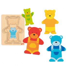 Montessori Layered Wooden Growth Puzzle - Product in use view 7