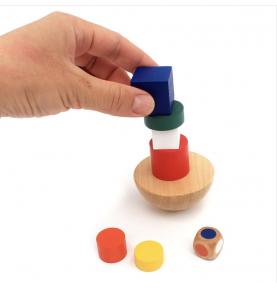 Wooden Rocking Balance Toy - Stacking & Balancing Game - Overview of Montessori learning set