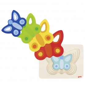 Montessori Layered Wooden Growth Puzzle - Educational Learning Toy