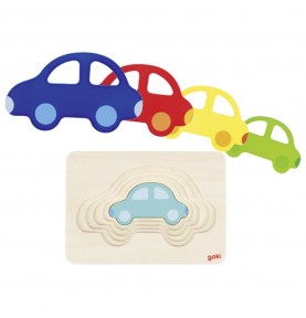 Montessori Layered Wooden Growth Puzzle - Sensory learning and motor skills details