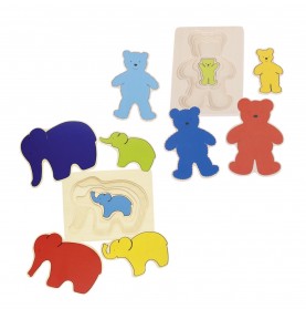 Montessori Layered Wooden Growth Puzzle - Product in use view 9