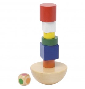 Wooden Rocking Balance Toy - Stacking & Balancing Game - Montessori Educational Toy