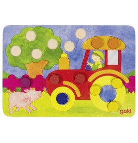 Montessori Colour Matching Cylinder Puzzle - Product in use view 9