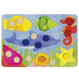Montessori Colour Matching Cylinder Puzzle - Product in use view 7