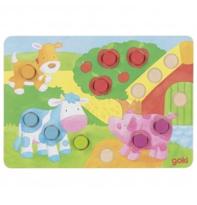 Montessori Colour Matching Cylinder Puzzle - Product in use view 11