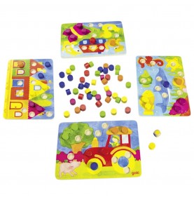 Wooden Colour Matching Lotto Game - 4 Boards - Montessori Educational Toy