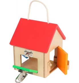 Montessori Wooden Lock Box & Latches Toy - Product in use view 10