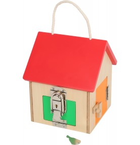 Montessori Wooden Lock Box & Latches Toy - Product in use view 12