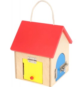 Montessori Wooden Lock Box & Latches Toy - Product in use view 13