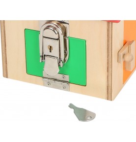 Montessori Wooden Lock Box & Latches Toy - Product in use view 15