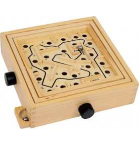 Wooden Tilting Marble Labyrinth - Precision Dexterity Game - Montessori Educational Toy