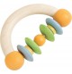 Montessori Pink & White Wooden Heart Teether Rattle