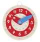 Montessori Wooden Teaching Clock - Red & Blue