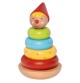 Wooden Clown Stacking Ring Tumbler Tower
